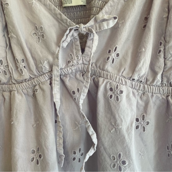 Y2K Hollister Babydoll Mini Dress Lilac With Open Back Women Med Trendy Summer - Picture 7 of 10